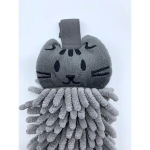 Norwex Pet to Dry Grey Kitten hanging towel  Baclock